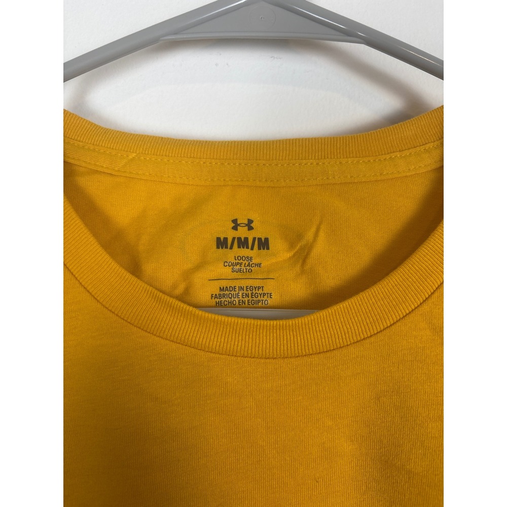 Under Armour Mens Sportstyle Left Chest Tee Ochre Yellow Short Sleeve Shirt M - Picture 3 of 5